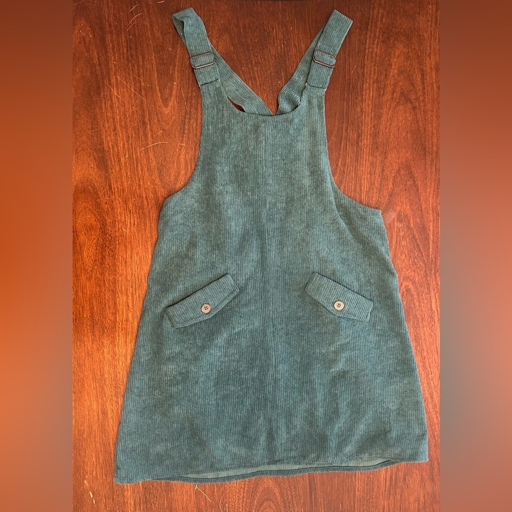 Modcloth Dark Green Corduroy Dress